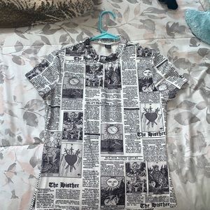 Shein Newspaper Shirt